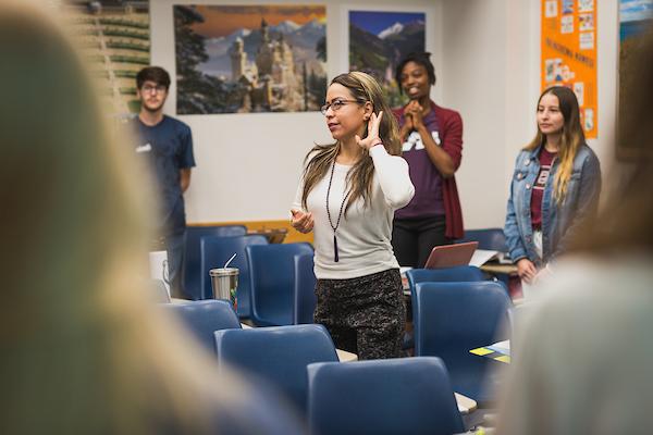 Faculty member in the classroom